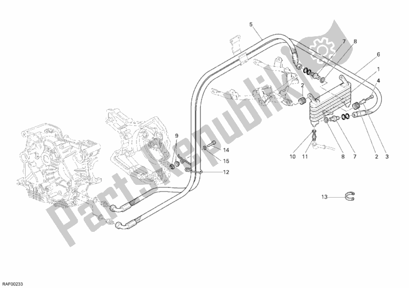 Todas as partes de Radiador De óleo do Ducati Multistrada 1100 S 2009